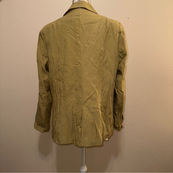 NWT Anthro Mon Renn Leone Khaki Notch Collar Long Sleeve Blazer Jacket XXL - Picture 6 of 17